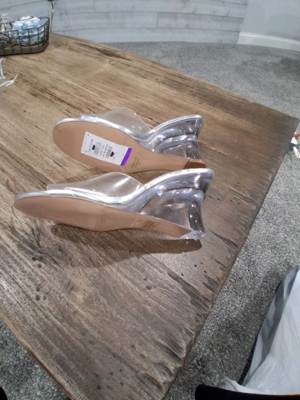 Steve Madden Clear Wedge Slide Sandals – Size 6.5 (BNWT)